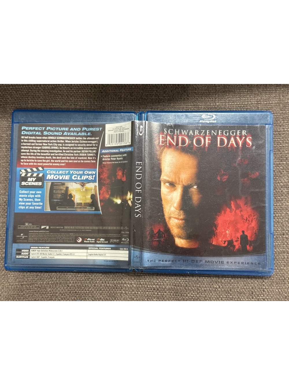 End of Days Blu-ray (1999, Arnold Schwarzenegger, Gabriel Byrne)
